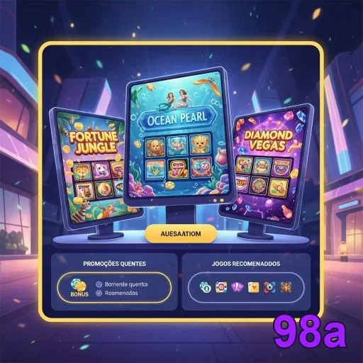 Ilustração de Acesse a plataforma de jogos segura da 98a com tecnologia avançada