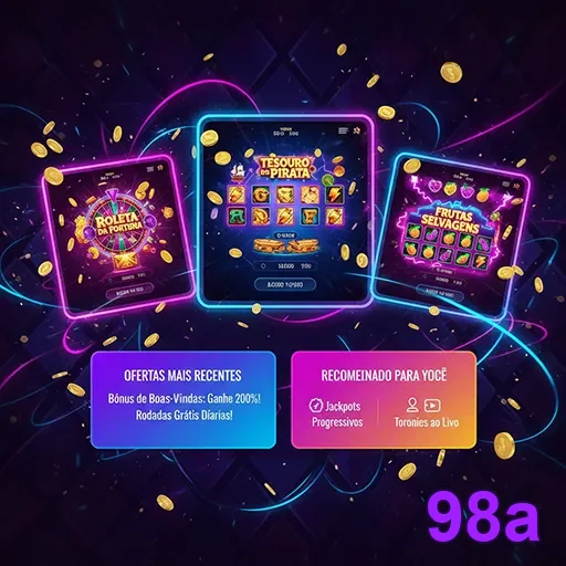 Ilustração de Explore as melhores promoções na 98a para jogabilidade única